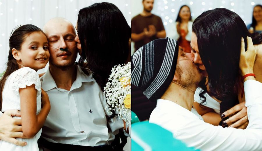 Após casamento emocionante, paciente com câncer morre em hospital de Blumenau