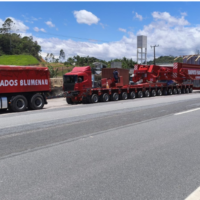 Supercaminhão causará lentidão em trechos da BR 470 e da BR 101