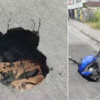 Buraco que causou acidente em Blumenau já foi fechado?