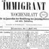 Há 143 anos: surgia o Jornal “Immigrant” em meio à disputa na imprensa local