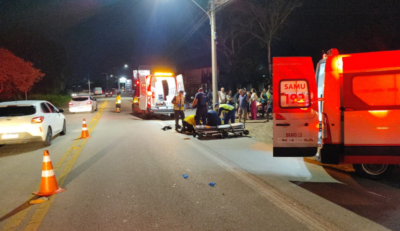 Colisão entre motocicletas deixa dois feridos em Gaspar