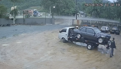 Câmera registra momento do acidente que matou duas pessoas na BR-470