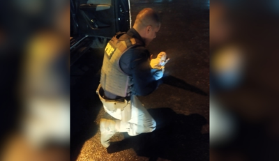 Recém-nascida é salva pela PRF após se engasgar, em Blumenau