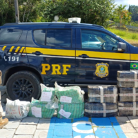 Mais de 160 kg de maconha são apreendidos depois de perseguição na BR-470