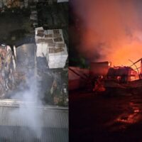Incêndio mobiliza bombeiros de três cidades e consome estrutura em Timbó