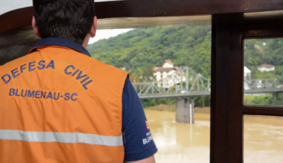 Ciclone no Sul não traz riscos para Blumenau, reforça Defesa Civil