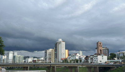 Sábado de chuva e frio em Blumenau e região
