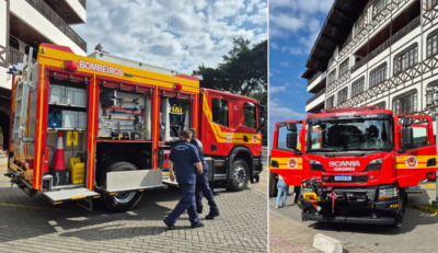 Mais leve, tecnológico e ergonômico: caminhão pioneiro chega a Blumenau para reforçar combate a incêndios