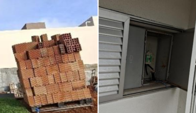 Ladrões furtam pisos, argamassa, ferramentas e fiação elétrica em Indaial