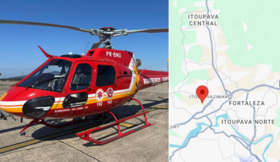 Perdido em área de difícil acesso, homem é encontrado após operação com rapel em Blumenau