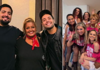 Karen, os filhos - Gabo e Guto Almada, e a turma de dança "Dance Moms" - Fotos: Arquivo pessoal